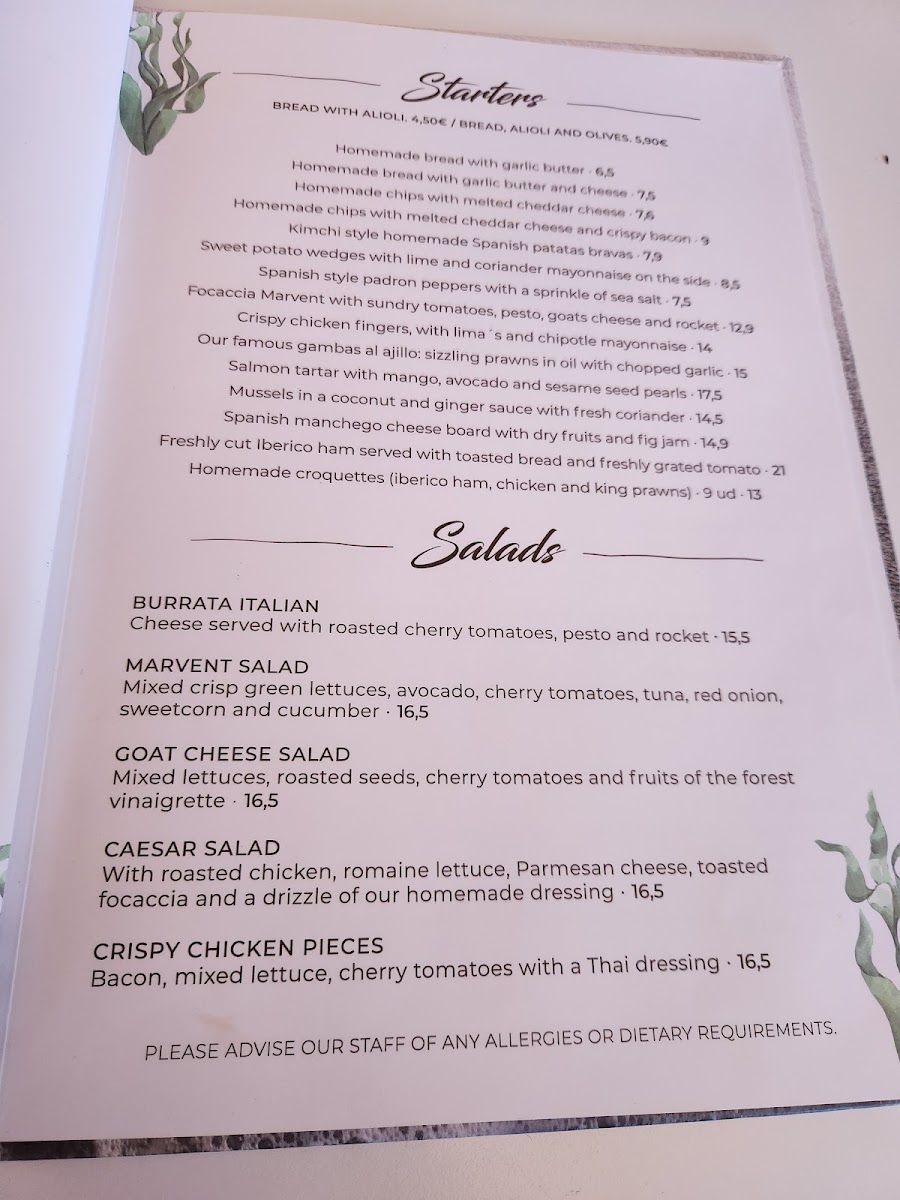 Menu Marvent Restaurant-5