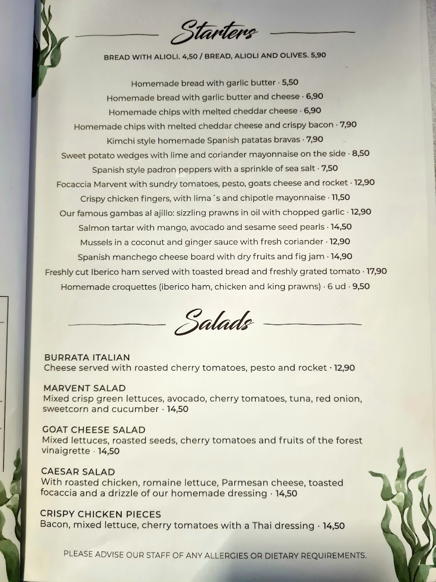 Menu Marvent Restaurant-8